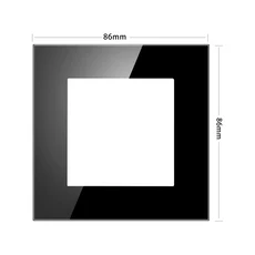 Jh 벽걸이 형 모듈 diy 유럽 검정색 유리 패널 소켓 스위치 버튼 조합 기능, 27 86 frame glass