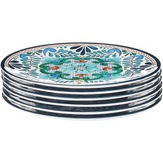 인증 국제 - 20286세트/6 탈라베라 9인치 샐러드/디저트 접시 6인치 9인치 멀티컬러 세트, 1개