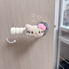키티 문고리 커버, 왼쪽손잡이, 베이지키티