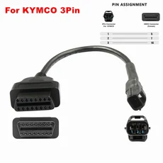혼다 4Pin 6Pin obd 오토바이 케이블 16Pin 플러그 진단 obd2 For Yamaha Kawasaki, For KYMCO 3P
