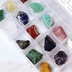 학습용 원석 보석 크리스탈 표본 케이스세트 신기한 돌맹이표본, 1개