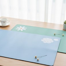 책상패드 컴퓨터마우스 장패드 논슬립베이스 키보드데스크 패드 방수매트, 구름