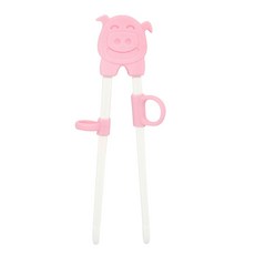 EDISON 波力救援小英雄 SKATER 迪士尼 左手 右手 兒童立體學習筷 冰雪奇緣 輔助筷 訓練筷 愛迪生 收納盒, 1個, Marcus-粉紅豬 / 110314