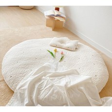 카페트 러그 85CM 곰 패드 이동식 면화 라운드 바닥 깔개 크롤링 부드러운 지퍼 방 놀이