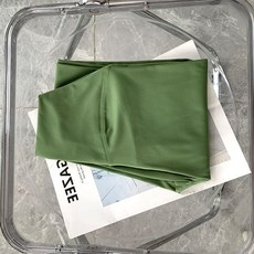奶油色系裸感高腰瑜伽褲 運動打底九分褲 無T線壓縮褲 提臀顯瘦緊身運動長褲女