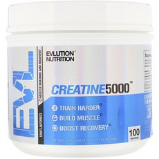 EVLUTIONNUTRITION 肌酸補充粉 5000mg, 500g, 1個