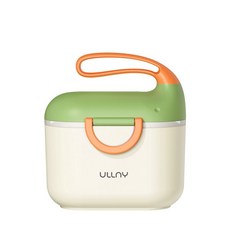 ULLNY 分格奶粉分裝盒 寶寶副食品儲存罐, 1個, 清新綠, 400ml