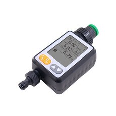 定時澆水智能節水灌溉控制器 IXP6級防水 帶兒童鎖 自動灌溉 雨水感應 大屏幕澆花器 智能灌溉定時器, 1個, 黑色, 黑色