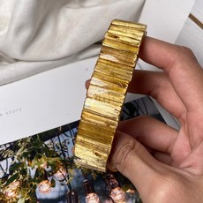 高等級滿絲鈦晶手排 20mm大板鈦晶手鍊 男生鈦晶手排 天然水晶鈦晶手排, 鈦晶手排6A+20mm/69公克, 1個