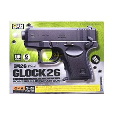 건스톰 글록26 총 비비탄 장난감총 밀리터리 모형 권총 BB탄 국산, 1개