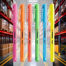 플래쉬 형광펜 31 블루 서류 부드러운 컬러마커 메모형 형광마커 암기형