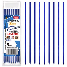 제스트 2.8mm 블루 굵은 샤프심 산업용 목공용 마커 목수 연필 펜슬 마킹펜 Z-HP2824 홀더펜 리필심 청색 Z-HP2803-BL 9개입