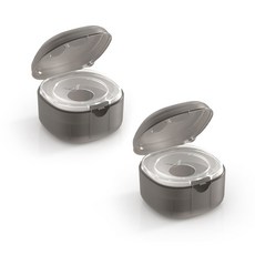 신생아 공갈 노리개 젖꼭지 쪽쪽이 보관 케이스, 2개, 그레이