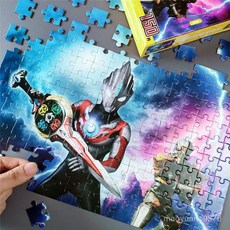 奧特曼拚圖歐布奧特曼拚圖兒童4到6嵗迪迦奧特曼玩具 男孩益智 JDM8, 1個, 奧特曼大決戰第一彈【1】 150片