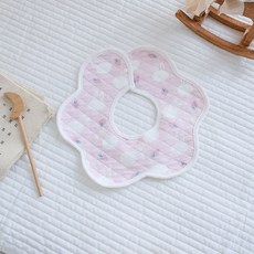 ibooooo 防水圍兜 紫線小花
