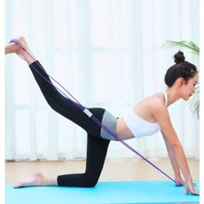 스트레칭 밴드 8자형 고탄력 고무밴드 홈트 요가 필라테스 헬스 전신운동, 단품