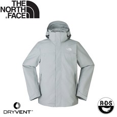 The North Face 美國 男 防水連帽兩件式外套 灰