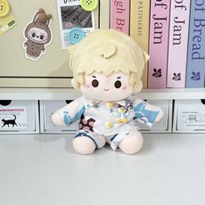 40cm 인형 의상 솜인형옷 귀여운 솜인형 자세 아이돌 앉은 인형옷 무속성 솜깅이 잠옷, 목마 프린트 20cm 앉은