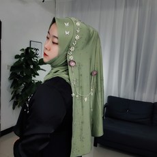 히잡 스카프 무슬림 나이지리아 여성 비즈 롱 아랍 태슬 숄 랩 터번 화려한 파티 스타일 헤드스카프