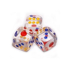 제삼오스토어 투명주사위 소 25x25mm 1개입 아이놀이 유아교구 게임대회 교육용게임