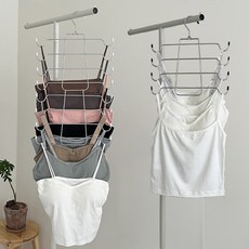 [2개세트]센스있는 정리정돈 활용도 굳 / (1+1)접이식나시속옷걸이