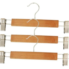 집게걸이 원목 바지걸이 3P, 본상품