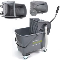 마포걸레 세탁 탈수기 배수호스 이동바퀴 짤순이 밀대짜기 대걸레 업소용 물짜개, 소 44x29x48(20리터), 1개