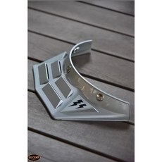 GU CAMP騎士部品 蒙古人 Mongolian 復古 越野 山車帽舌 越野帽舌 帽簷 3/4 通用型 裝飾, 銀色