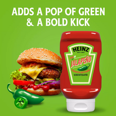 [Heinz] 미국 하인즈 매운맛 토마토 케찹 3종 하바네로 할라피뇨 치폴레 Heinz Spicy Ketchup, 할라피뇨 케찹, 1개, 397g