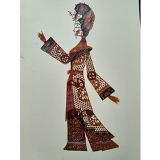 皮影 手工雕刻 牛皮 收藏 高67cm, 如圖所示, 1個