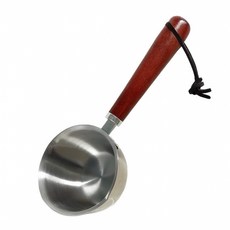 日式迷你雪平鍋 120ml 不鏽鋼牛奶鍋 木柄加熱鍋 醬汁鍋, 1個, 16.6x7.6cm