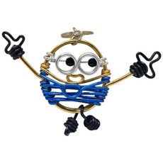 情鋁創意 鋁線折字 小黃人 鋁線手作 Wire lover 鑰匙圈 包包吊飾, 史都華Stuart（圖2）