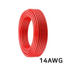 14AWG 실리콘 케이블 드론 RC카 배터리 전원선 고내열 주석도금 구리, 1개, (케이블) 14AWG(레드) 1개, (케이블) 14AWG(레드)