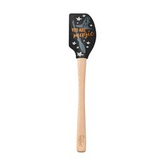 Tovolo Spatulart 'Hello Pumpkin' 나무 손잡이가 달린 가을 실리콘 주걱 - BPA 프리 내열성 베이킹 믹싱 및 식사 준비에 이상적, Hello Pumpkin