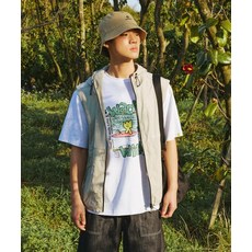 (국내매장정품) 와키윌리 WACKY WILLY 화섬 슬리브리스 후드점퍼 라이트 카키 WA2501JK21LK 132869