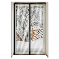 B삼정049블랙 보온 자석 방풍 비닐커튼 대120x210, 1개