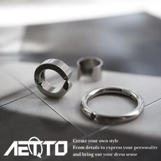 AETTO 光面耳夾三件套 黑銀兩色 簡約百搭 醫療鋼 無耳洞耳夾 耳骨夾