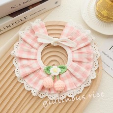 臺灣出貨-貓咪狗狗口水巾小清新公主風布偶藍白英短泰迪柯基蕾絲邊圍脖飾品