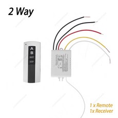 램프 조명용 무선 리모컨 스위치 스마트 홈 리시버 송신기 1/2/3 방식 ON/OFF 220V, 2 Way No Holder, 1개