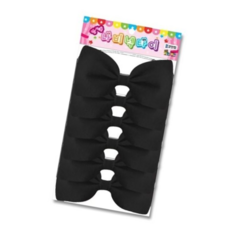 자재 청양 펠트 나비넥타이 대 검정(흑색) 6개입 봉(1개입) 14x7cm(끈32cm), 본상품