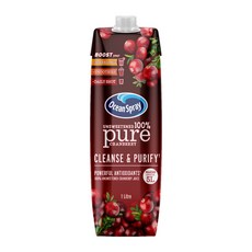 오션 스프레이 농축 퓨어 크랜베리 주스 Ocean Spray Pure Cranberry Juice, 1개, 1L