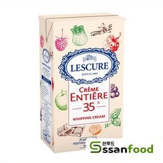 레스큐어 휘핑크림 1L 무가당 생크림 동물성 케이크만들기 홈베이킹 베이킹재료 아이스박스포함, 1개