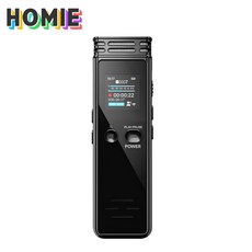 HOMIE 디지털음성녹음기 휴대용 소형음성 녹음기 고성능 레코더 MP3 8GB, 블랙, S8