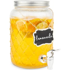 1갤런 비버리지 디스펜서 스피갓이 유리 외부용 선티 병 파티용 아이스 레모네이드 디스펜서(PP 스피갓)