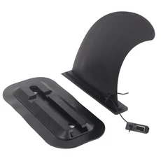 X Autohaux 서핑보드 핀 패들 보드 핀 베이스 PVC SUP용 범용 분리형 4 인치, 01 Black