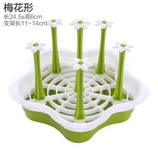 杯子收納置物架 廚房瀝水託盤, 1個, 梅花6位
