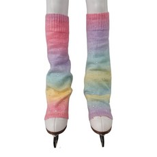 LIUHUO 성인 용 피겨 스케이팅 레그 워머 블랙 - 1, 터키석