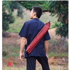 武術刀劍袋 紅色圖紋, 古典三節棍套可背於背上三截棍套棍袋請看清是棍套非實體棍可裝單節70cm內三節棍7, 1個