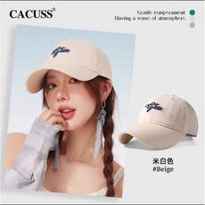 CACUSS 軟頂棒球帽 韓版百搭 夏季遮陽 棉質舒適 多色可選, 1個, 2米