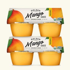 골든 팜스 망고 컵 단일 성분 간식 4팩 과일 무첨가 설탕 텐 프리 코셔 4단위온스, GOLD 골드EN 골든 Farms 망고 컵, 단일 성분, 118.3ml